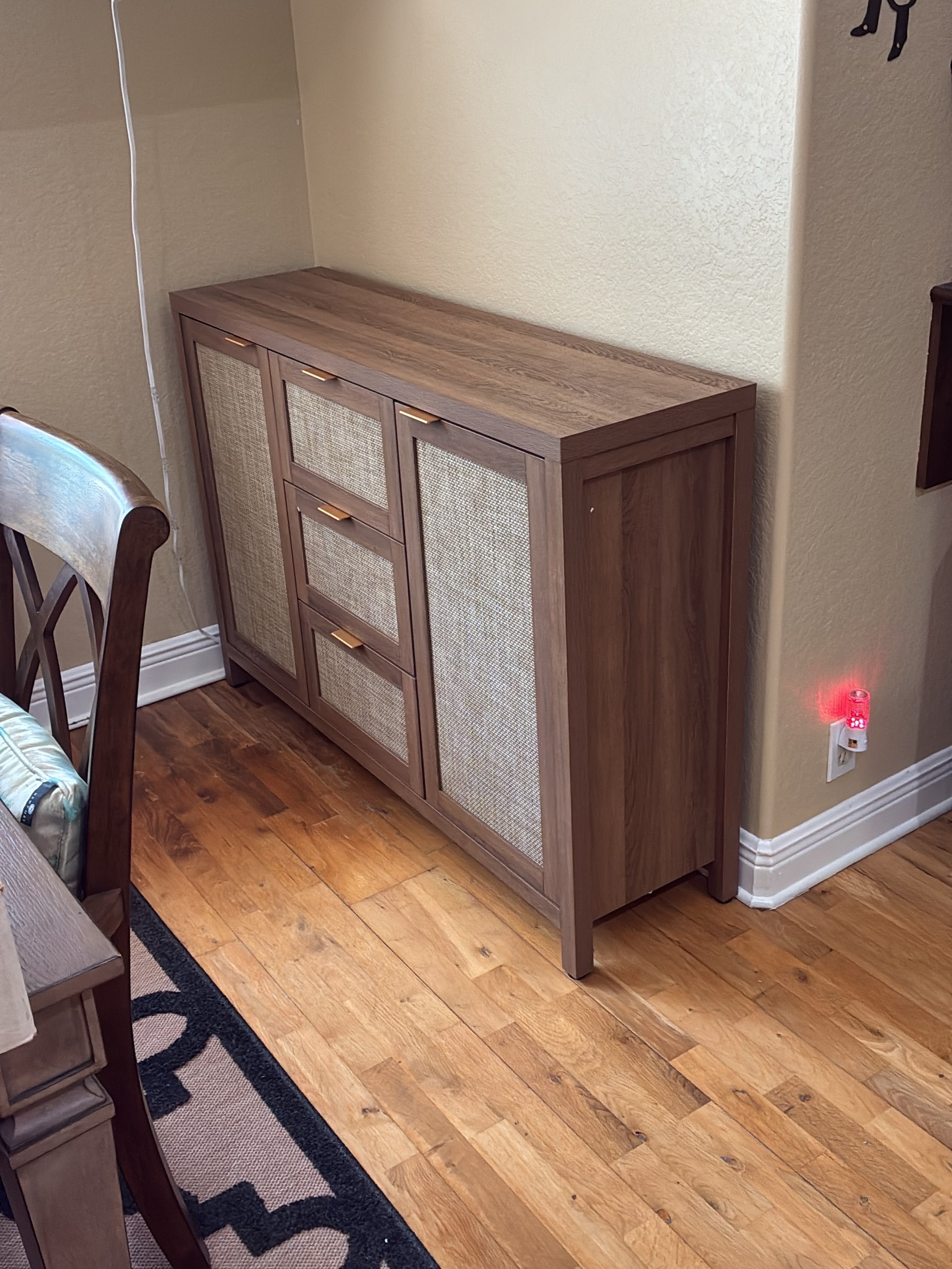 Finished large storage cabinet assembled in a Naples home