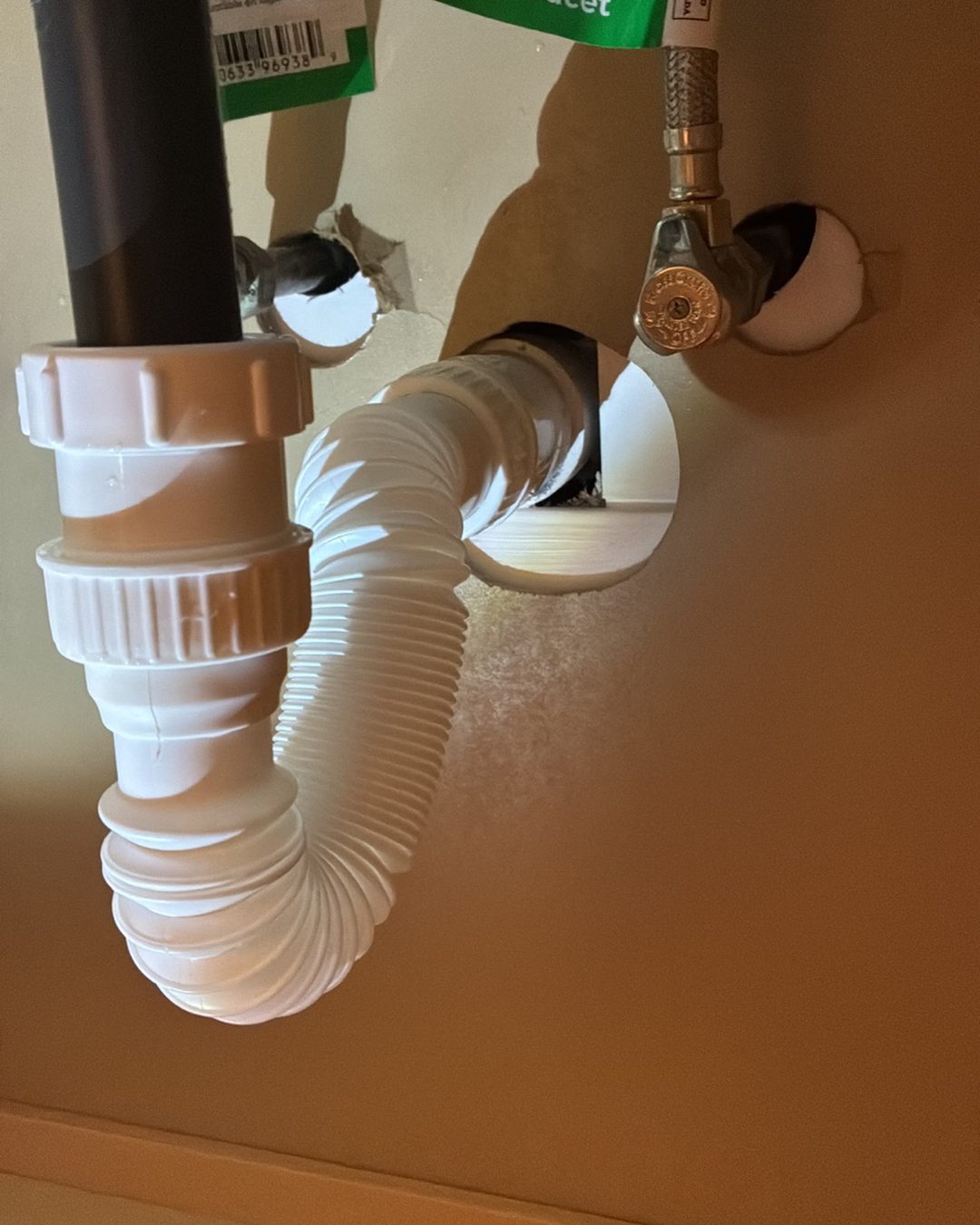 Under-sink plumbing repair in Wilshire Lakes
